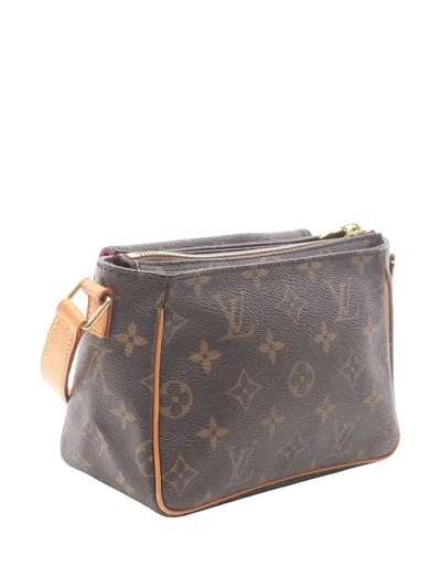 Pre-owned Louis Vuitton 2001 Monogram Viva Cite Pm Crossbody Bag In Brown
