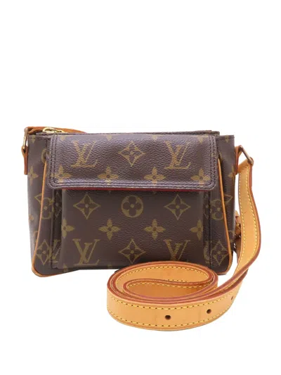 Pre-owned Louis Vuitton 2001 Monogram Viva Cite Pm Crossbody Bag In Brown