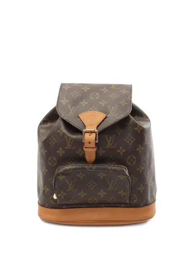 Pre-owned Louis Vuitton 2001 Montsouris Mm Backpack In Brown