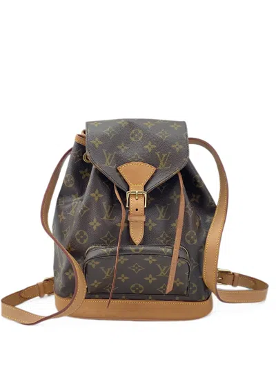 Pre-owned Louis Vuitton 2001 Montsouris Monogram Backpack In Brown