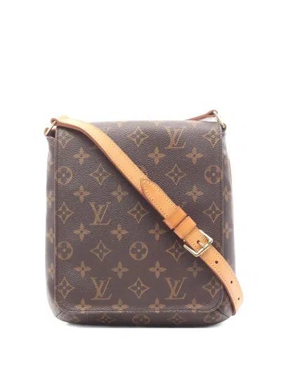 Pre-owned Louis Vuitton 2001 Musette Salsa Monogram Short Strap Shoulder Bag In Brown