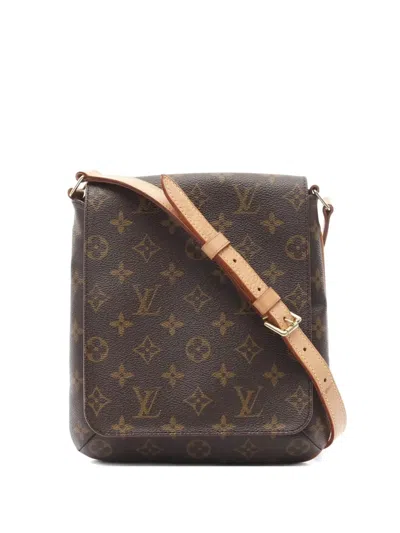 Pre-owned Louis Vuitton 2001 Musette Salsa Monogram Shoulder Bag In Brown
