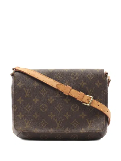Pre-owned Louis Vuitton 2001 Musette Tango Shoulder Bag In Brown