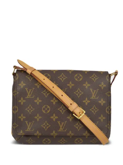 Pre-owned Louis Vuitton 2001 Musette Tango Shoulder Bag In Brown