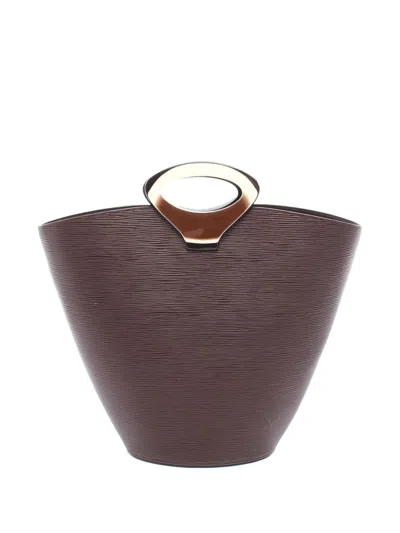 Pre-owned Louis Vuitton 2001 Nocturne Epi Tote Bag In Brown