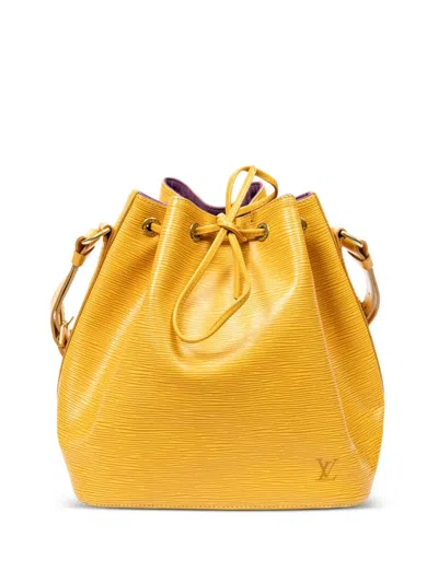 Pre-owned Louis Vuitton 2001 Noé Pm Bucket Bag In Yellow