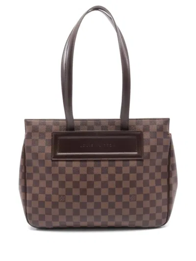 Pre-owned Louis Vuitton 2001 Parioli Pm Tote Bag In Brown