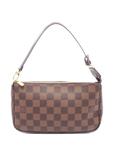 Pre-owned Louis Vuitton 2001 Pochette Accessoires Shoulder Bag In Brown