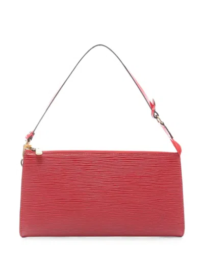 Pre-owned Louis Vuitton 2001 Pochette Accessoires Shoulder Bag In Red