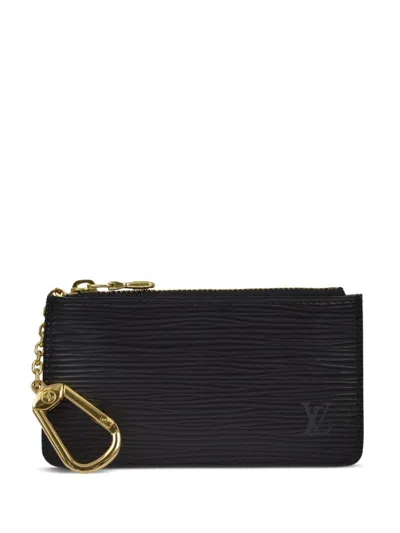 Pre-owned Louis Vuitton 2001 Pochette Clés Purse In Black