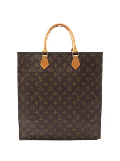 Pre-owned Louis Vuitton 2001 Sac Plat Handbag In Brown