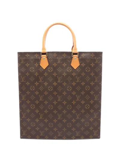 Pre-owned Louis Vuitton 2001 Sac Plat Tote Bag In Brown