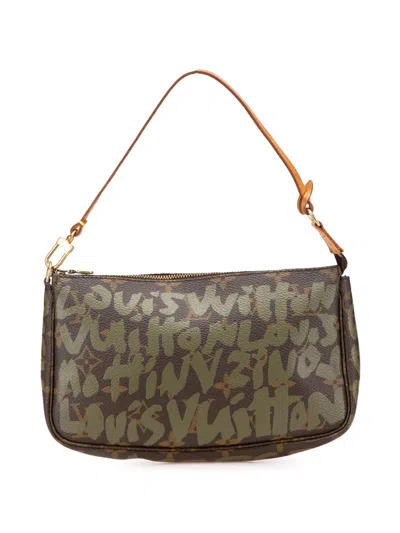 Pre-owned Louis Vuitton 2001 Stephen Sprouse Monogram Graffiti Pochette Accessoires Shoulder Bag