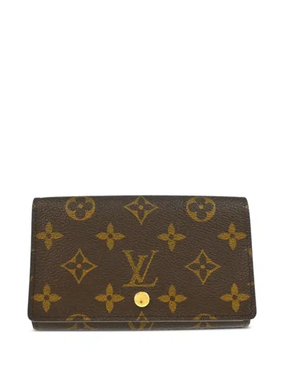Pre-owned Louis Vuitton 2001 Tresor Wallet In Brown