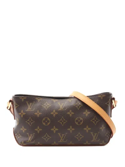 Pre-owned Louis Vuitton 2001 Trotteur Monogram Shoulder Bag In Brown