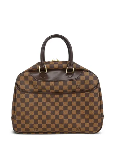 Pre-owned Louis Vuitton 2002 Bowling Vanity Handbag In Brown