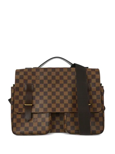 Pre-owned Louis Vuitton 2002 Broadway Two-way Briefcase In Brown