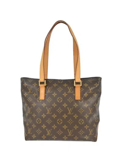 Pre-owned Louis Vuitton 2002 Cabas Piano Monogram Tote Bag In Brown