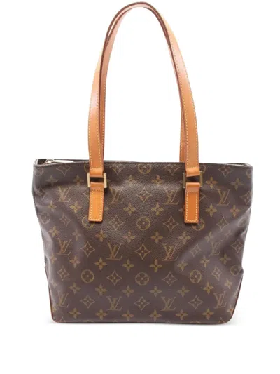 Pre-owned Louis Vuitton 2002 Cabas Piano Shoulder Bag In Brown