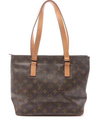 Pre-owned Louis Vuitton 2002 Cabas Piano Shoulder Bag In Brown
