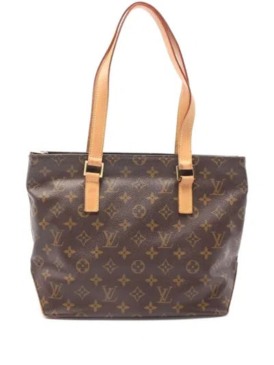 Pre-owned Louis Vuitton 2002 Cabas Piano Shoulder Bag In Brown