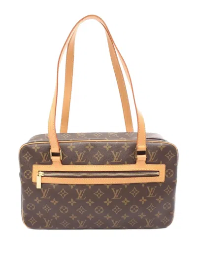 Pre-owned Louis Vuitton 2002 Cite Gm Monogram Shoulder Bag In Brown