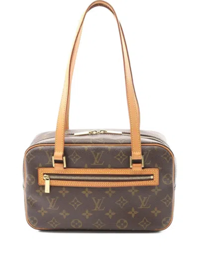Pre-owned Louis Vuitton 2002 Cite Monogram Mm Shoulder Bag In Brown