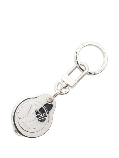 Pre-owned Louis Vuitton 2002 Crystal Sack Keyring In Silver