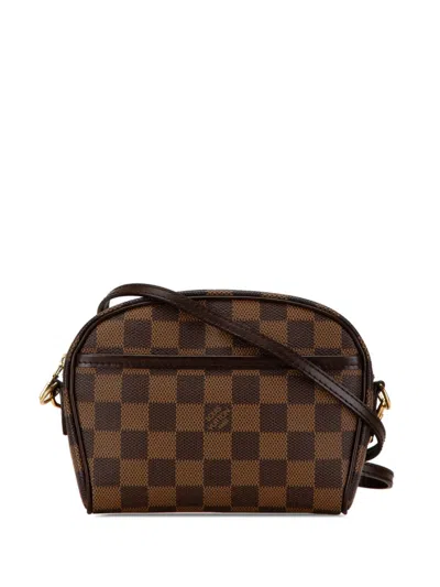 Pre-owned Louis Vuitton 2002 Damier Ebene Ipanema Pochette Crossbody Bag In Brown