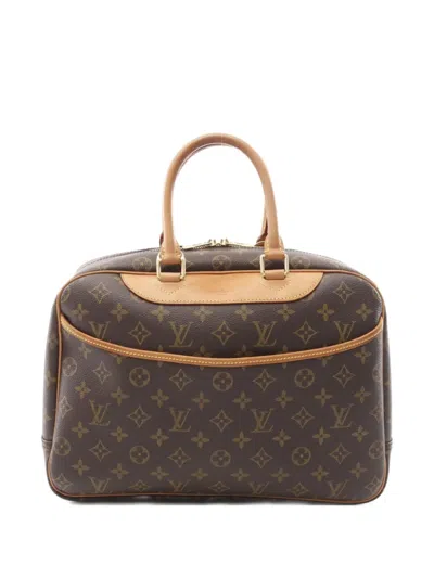 Pre-owned Louis Vuitton 2002 Deauville Bowling Monogram Handbag In Brown