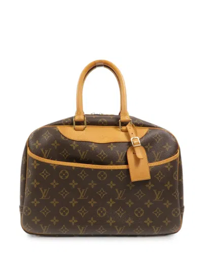 Louis Vuitton 2002 Deauville Monogram Tote Bag In Brown