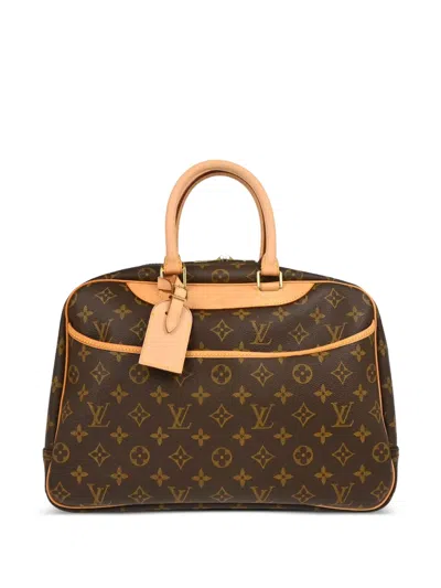 Pre-owned Louis Vuitton 2002 Deauville Tote Bag In Brown