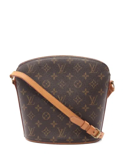 Pre-owned Louis Vuitton 2002 Druot Shoulder Bag In Brown