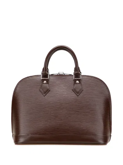 Pre-owned Louis Vuitton 2002 Epi Alma Pm Handbag In Brown