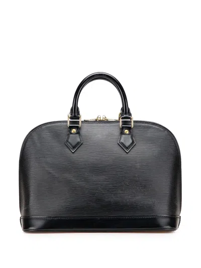 Pre-owned Louis Vuitton 2002 Epi Alma Pm Handbag In Black