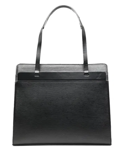 Pre-owned Louis Vuitton 2002 Epi Croisette Pm Handbag In Black
