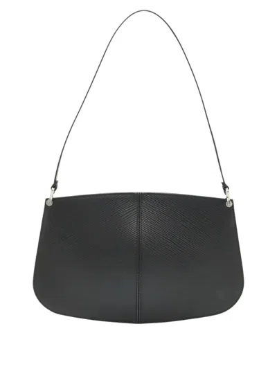 Pre-owned Louis Vuitton 2002 Epi Demi Lune Pochette Shoulder Bag In Black