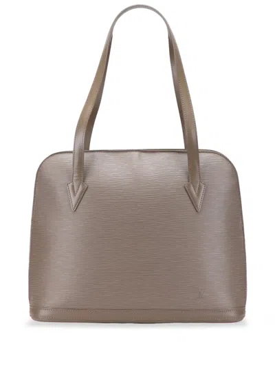 Pre-owned Louis Vuitton 2002 Epi Lussac Shoulder Bag In Brown