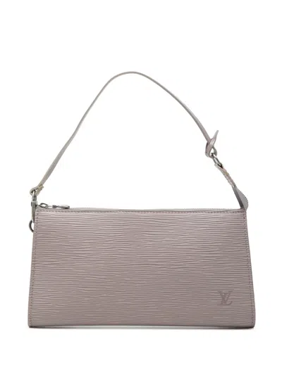Pre-owned Louis Vuitton 2002 Epi Pochette Accessoires Shoulder Bag In Purple