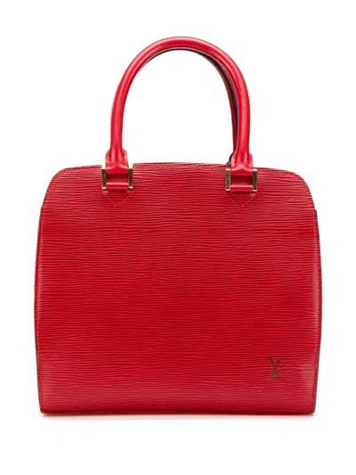 Pre-owned Louis Vuitton 2002 Epi Pont Neuf Handbag In Red