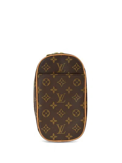Pre-owned Louis Vuitton 2002 Gange Belt Bag In 褐色