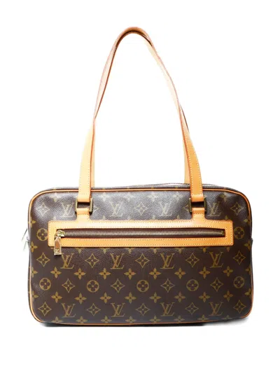 Pre-owned Louis Vuitton 2002 Gm Cite Monogram Shoulder Bag In Brown