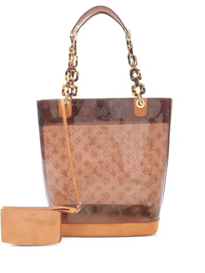 Pre-owned Louis Vuitton 2002 Hippopotamus Mm Tote Bag In Brown