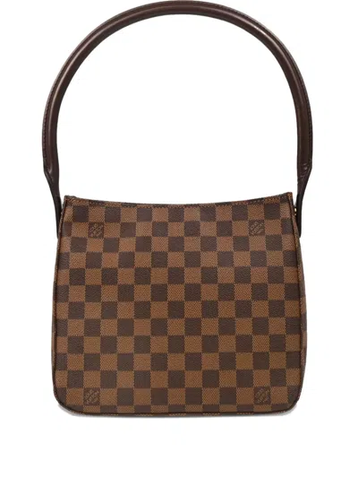 Pre-owned Louis Vuitton 2002 Looping Mm Handbag In Brown