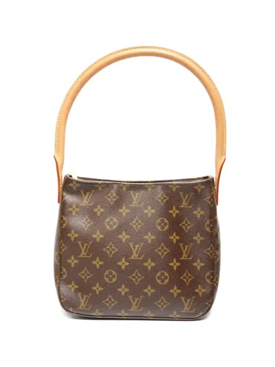 Pre-owned Louis Vuitton 2002 Looping Mm Handbag In Brown