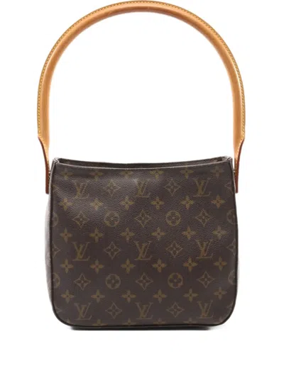 Pre-owned Louis Vuitton 2002 Looping Mm Shoulder Bag In Brown