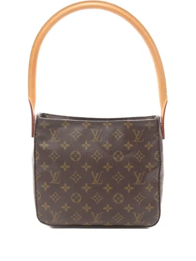 Pre-owned Louis Vuitton 2002 Looping Mm Shoulder Bag In Brown