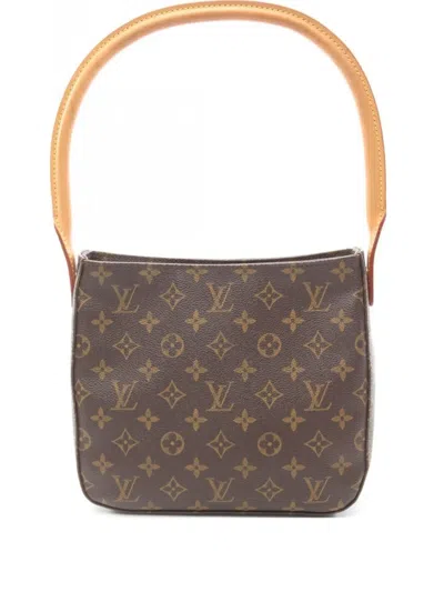 Pre-owned Louis Vuitton 2002 Looping Mm Shoulder Bag In Brown