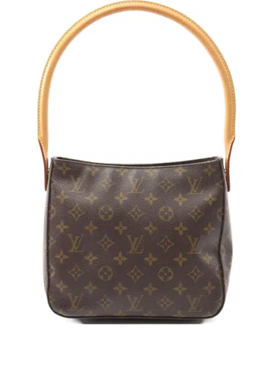 Pre-owned Louis Vuitton 2002 Looping Mm Shoulder Bag In Brown