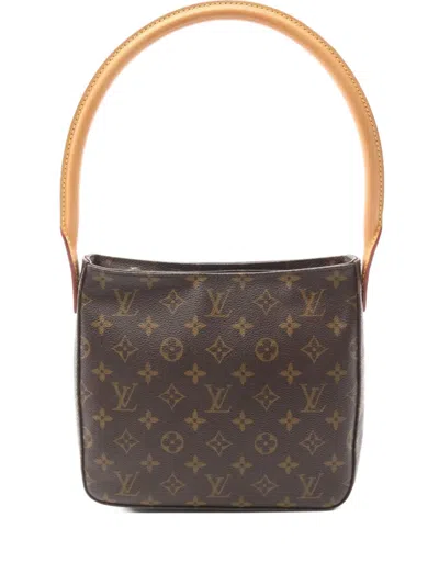 Pre-owned Louis Vuitton 2002 Looping Mm Shoulder Bag In Brown